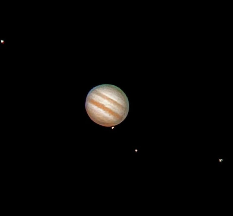 Live view of Jupiter and its moons via our telescope