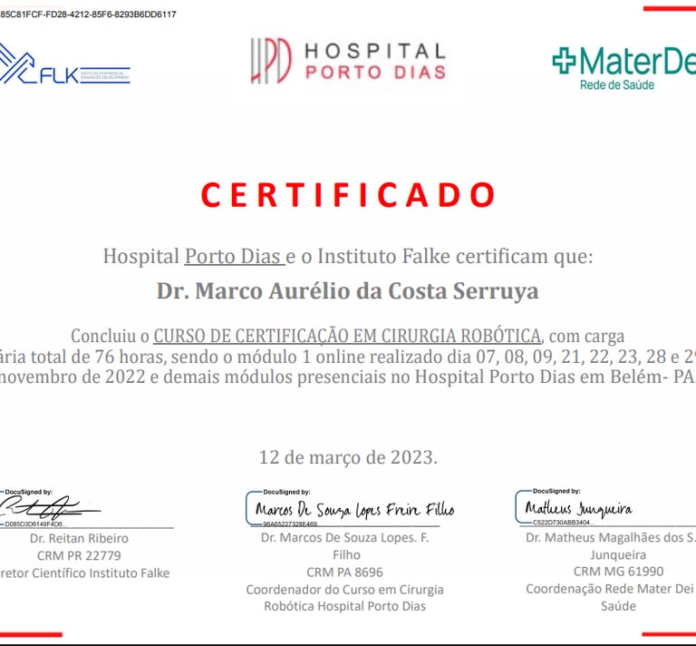 meu certificado em robótica