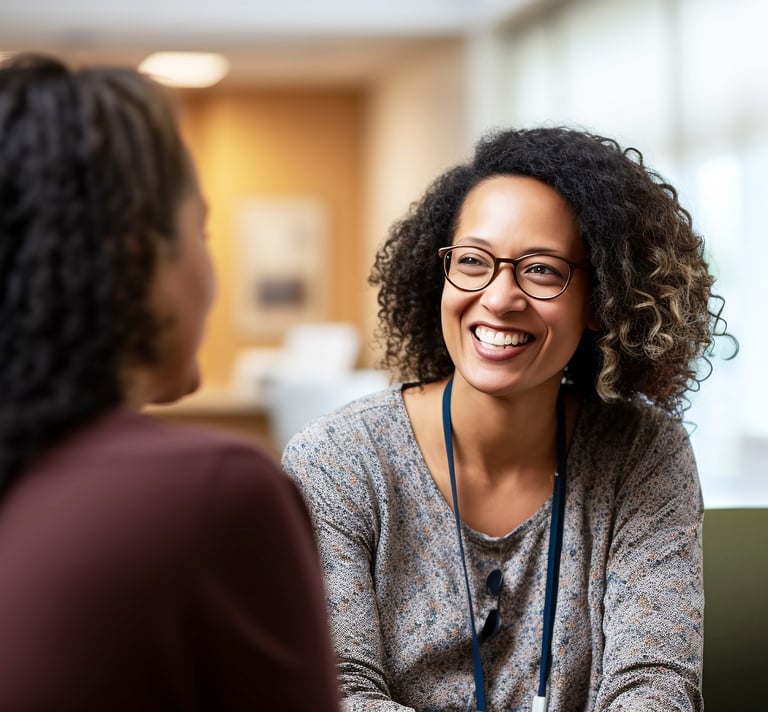 Joy of Life Clinic Therapist and Patient
