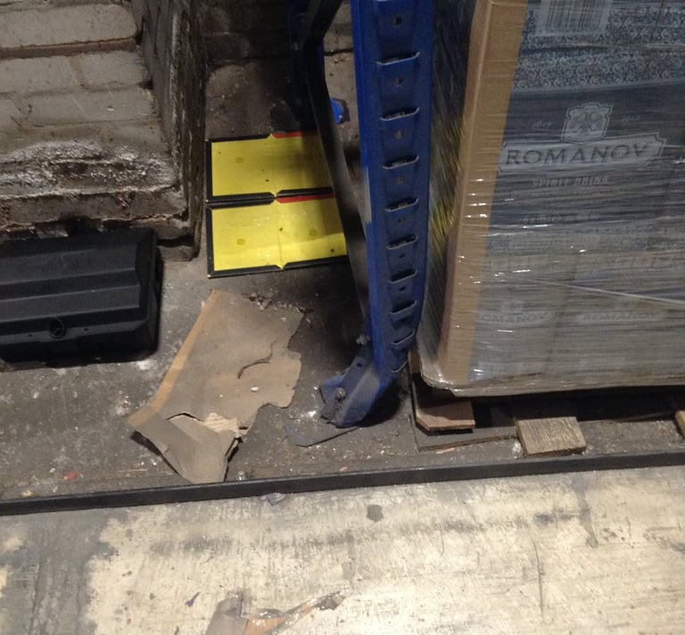 damaged upright
