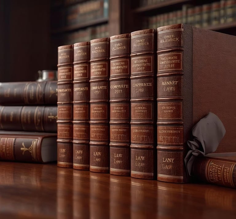 law books of corporate and tax laws in lar firm