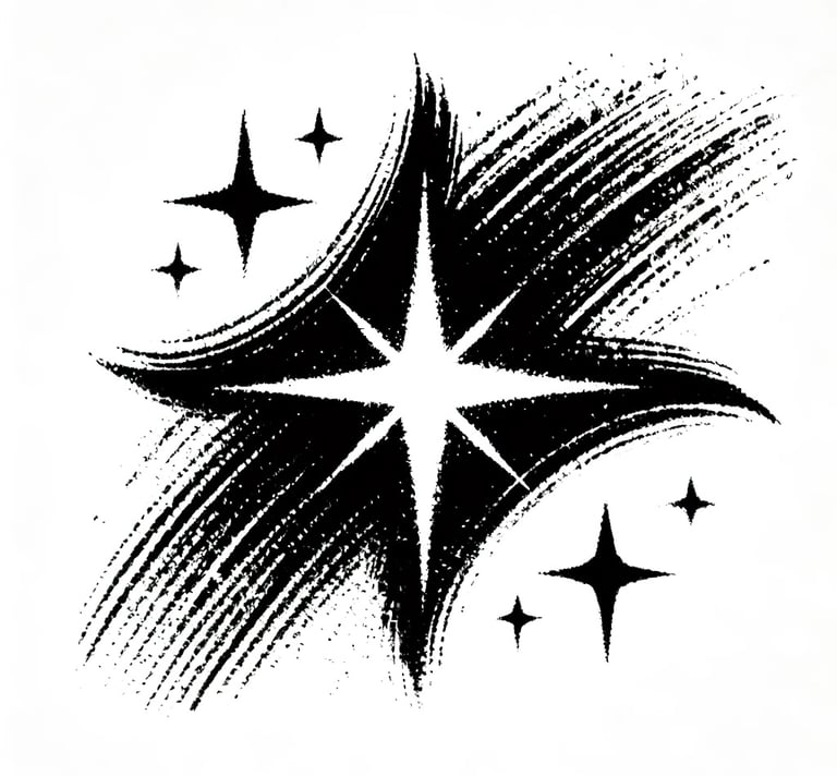 AI icon in brush stroke style