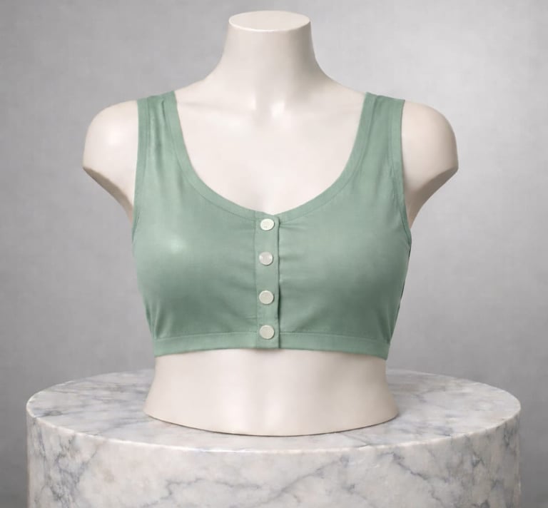 Seamless Front Button Sports Cami Bra