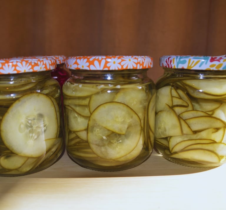 Conserva de pepinos al natural