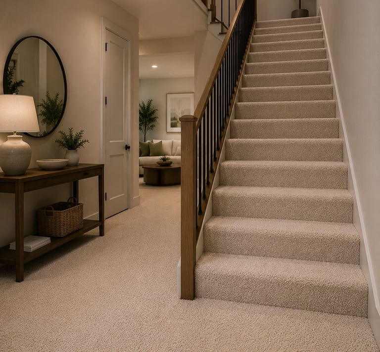Low Moisture Carpet Cleaning Tucson Staircase