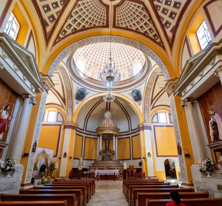 interior de la parroquia santa maria de la asuncion en xico veracruz