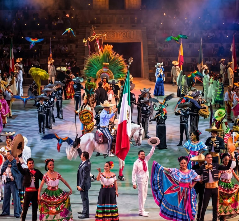 show espectacular mexico en festival vida y muerte xcaret