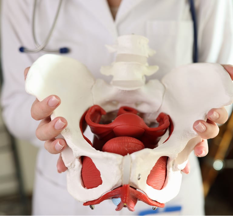 seduta di fisioterapia per il rinforzo del pavimento pelvico con esercizi guidati