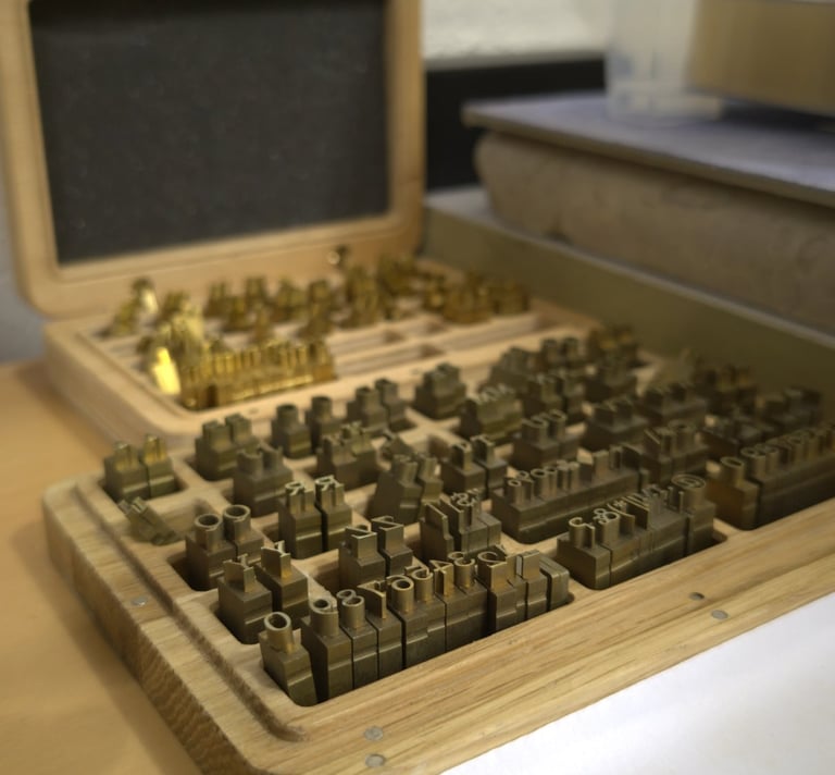 Lettres en laiton de marquage à chaud sur cuir