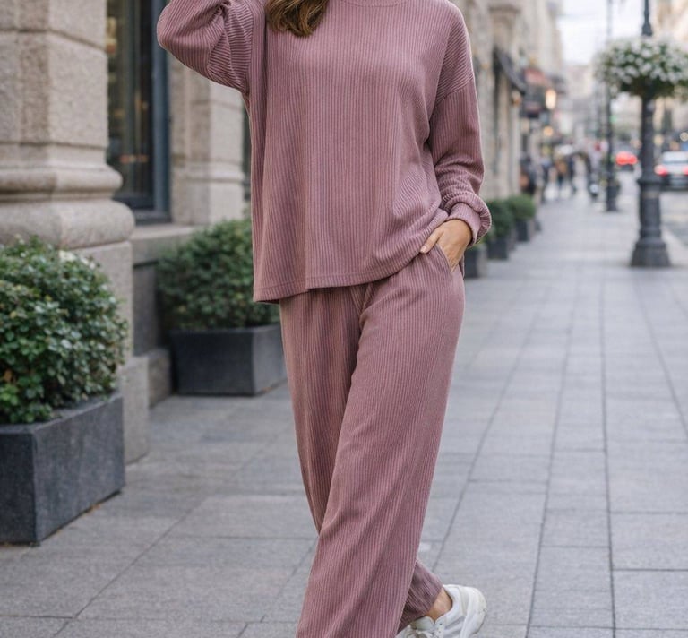 moteris einanti miestu vilkinti laisvalaikio kostiumėlį