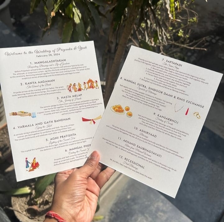 Wedding Phere/Rituals Card by Geet Events