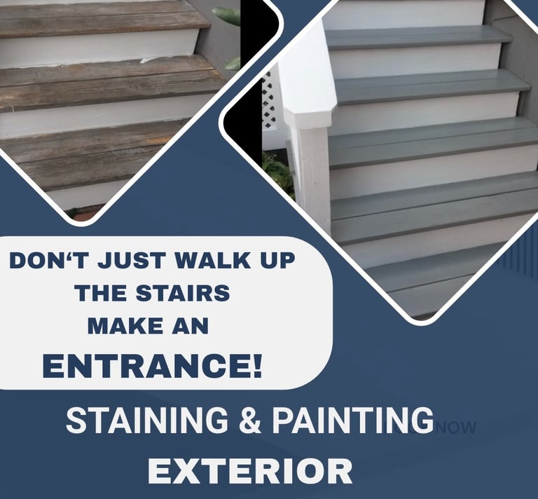 staircases interior and exterior staircases paimting marshfield Ma. michael CFummings painting