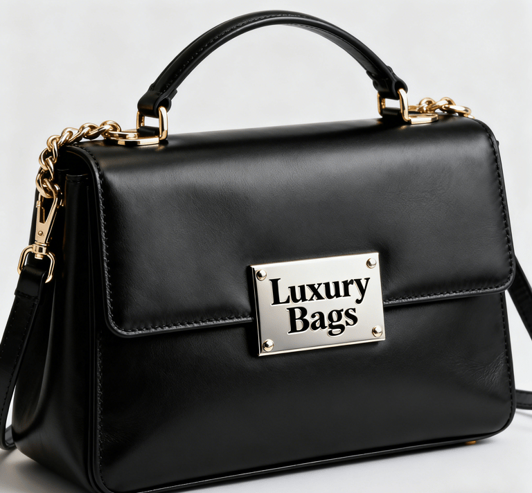 a black purse bag with a luxury bag