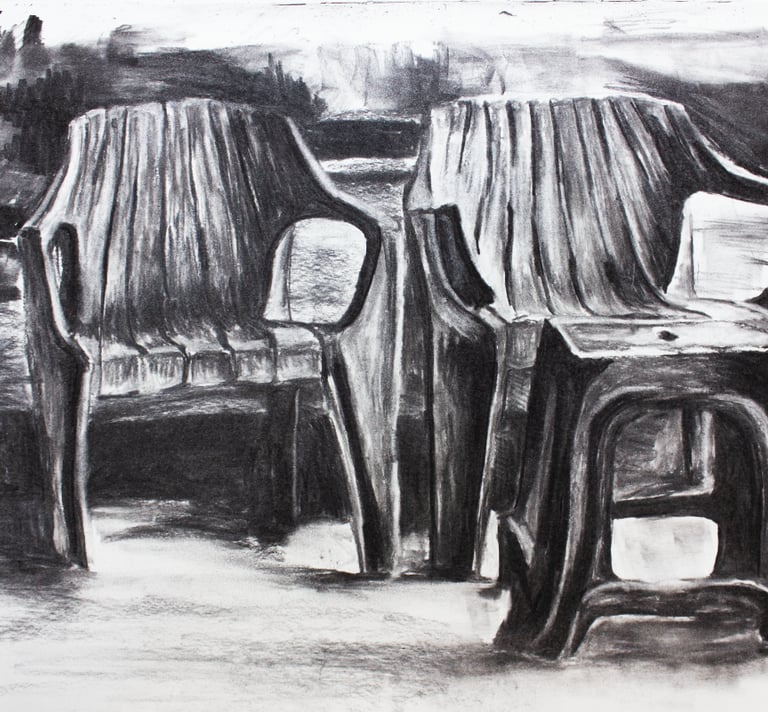 Plastic Chairs on Patio