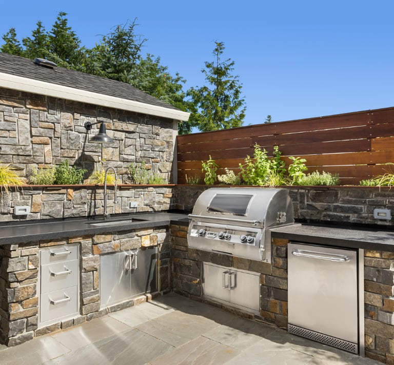 outdoor grilling station