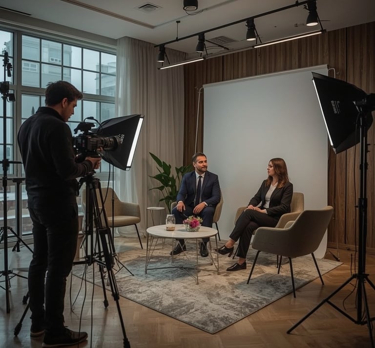 Produção de vídeos corporativos em Braga com qualidade profissional e foco empresarial