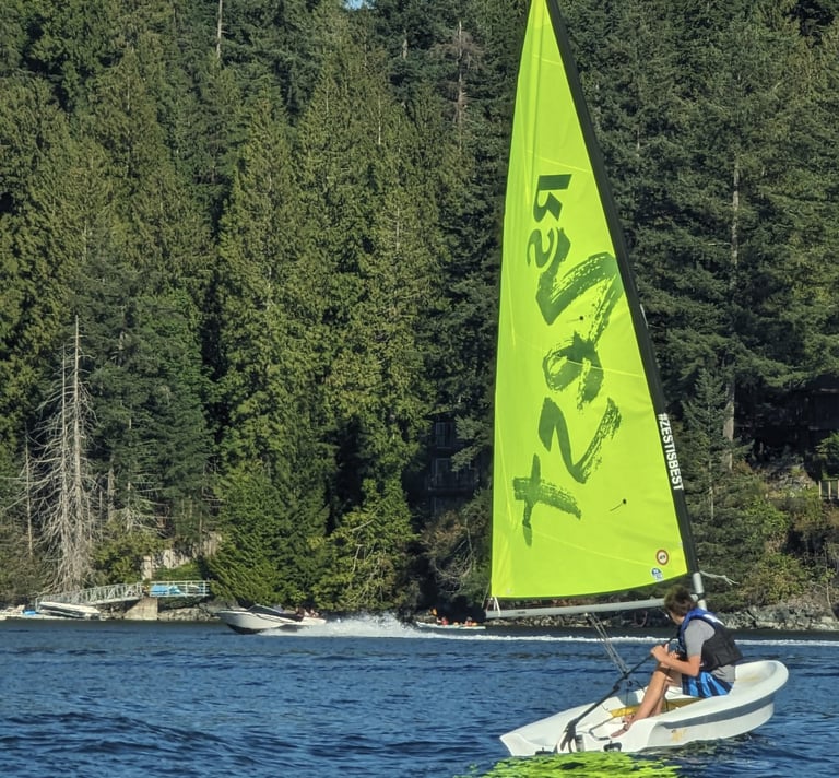 Youth Sailboat Racing, a fun sport in North Vancouver which runs in the Spring Summer and Fall