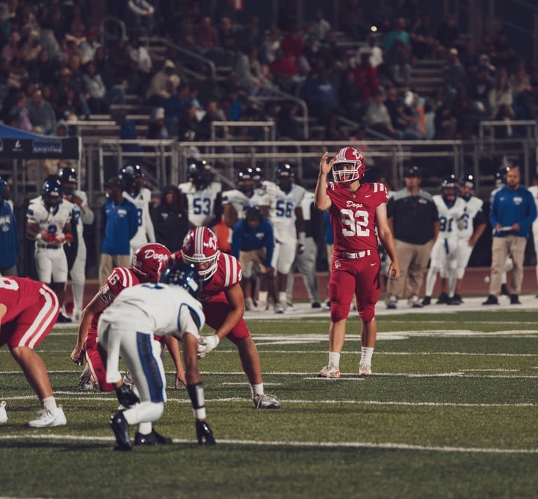 Oliver Brewer lining up a kick.