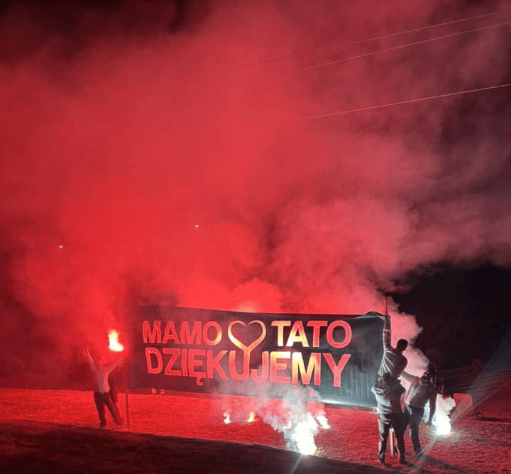 mamo tato dziękujemy podświetlany napis na wesele