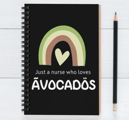 Just A Nurse Who Love Avocados Notebook