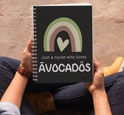 Just A Nurse Who Love Avocados Notebook