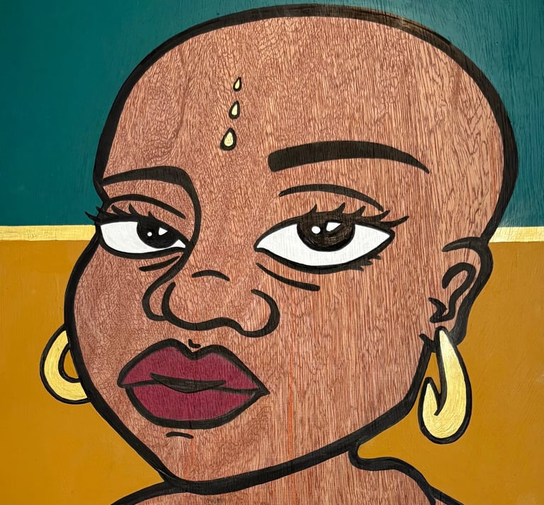 Orizon - 2026 - 63 * 36,5 cm - Acrylique sur bois de récupération - 1SO