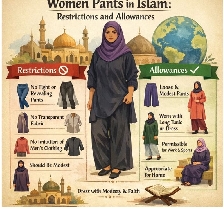 🏠🌍Women Pants In Islam : Restrictions And Allowances 👖🕌
