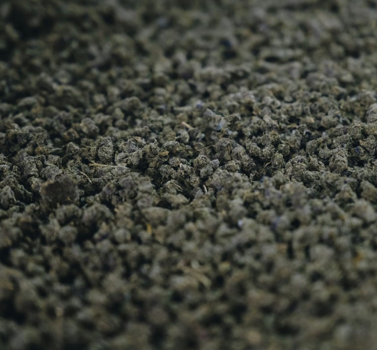 sample of a high flooring carpet in charcoal