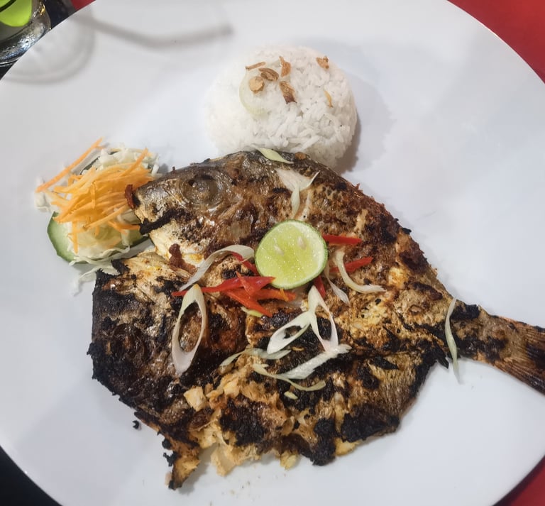 repas poisson frais pour 4€ à Bali