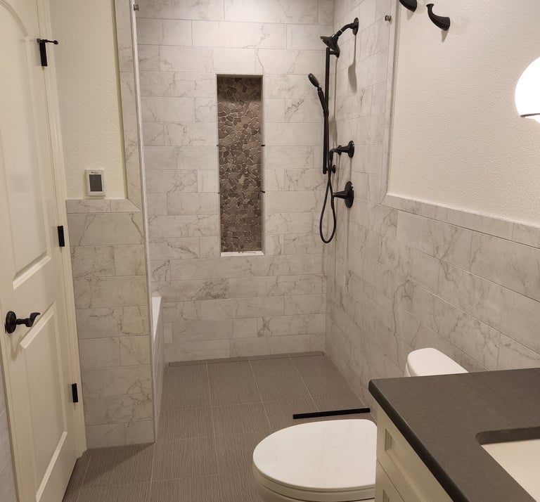 role in custom shower