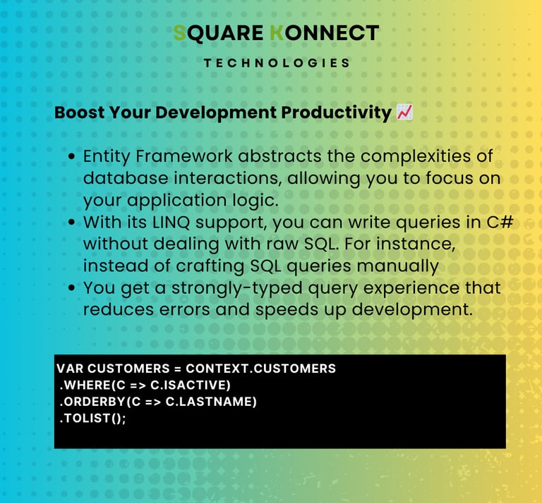 .Net Entity Framework -  Boost Your Development Productivity