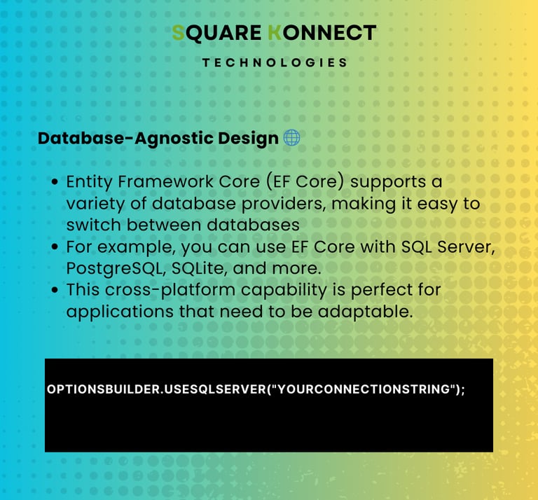 .Net Entity Framework - Database-Agnostic Design