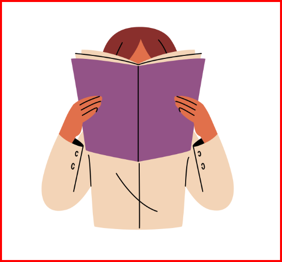 a woman reading a book