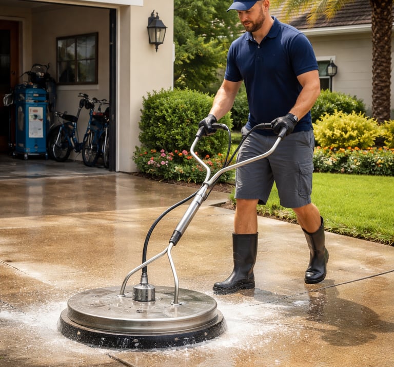 Pressure Washing a Driveway New Port Richey FL