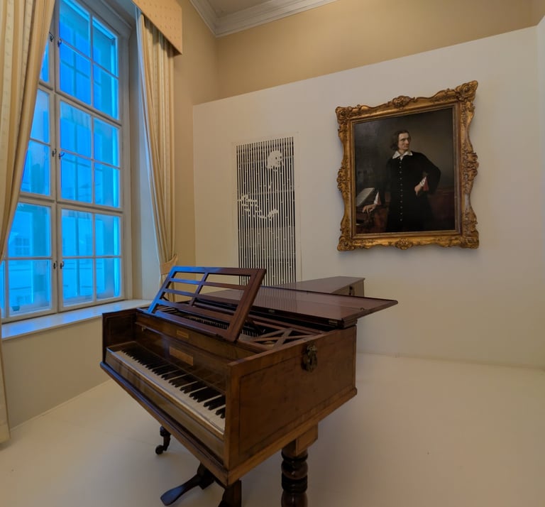 a piano that belonged to Beethoven, now housed in the Hungarian National Museum in Budapest, Hungary