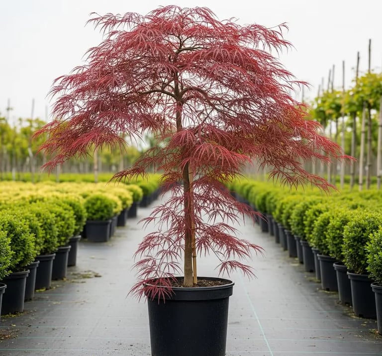 acer Dissectum elegante cascada de color púrpura