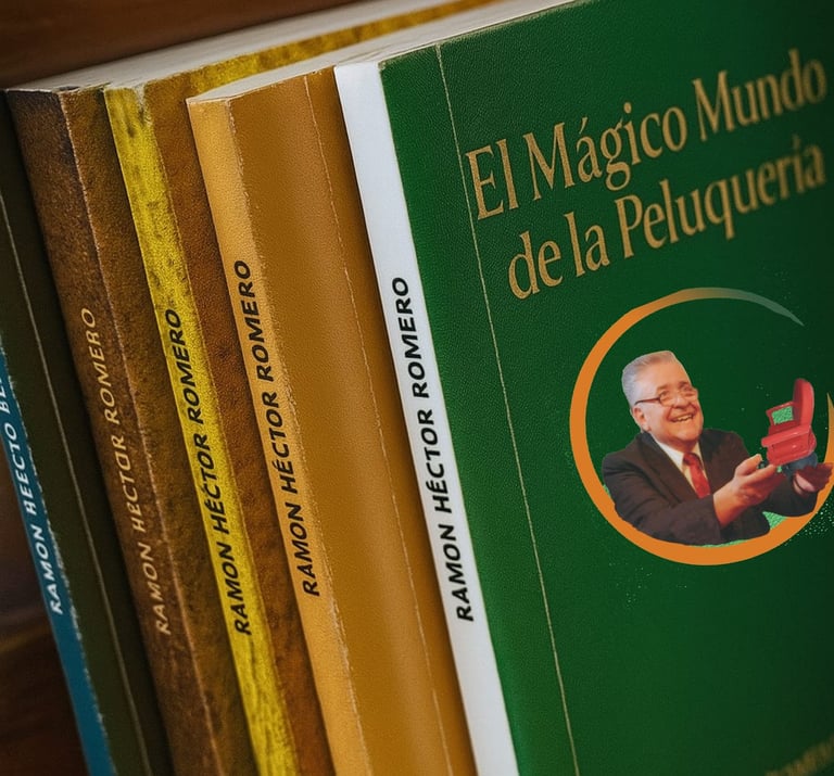 Libros del Escritor Local Ramón H. Romero, presentados de perfil.