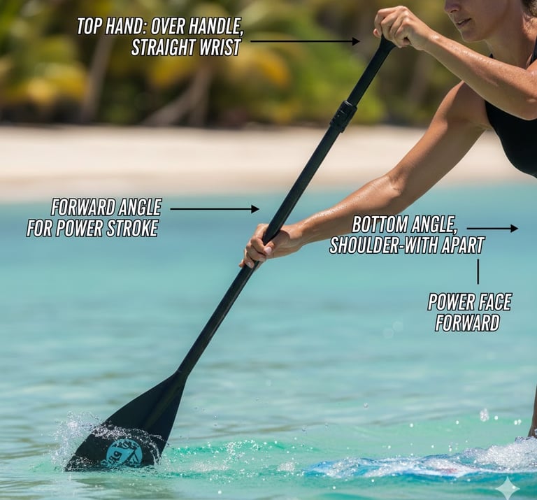 Correct way to hold a paddleboard