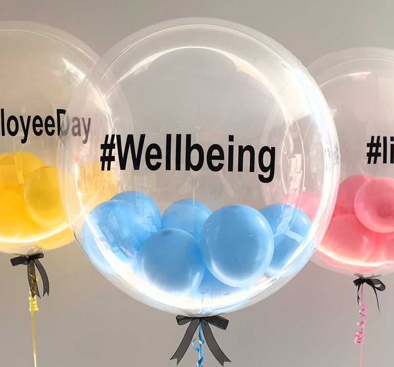 Clear branded Balloons