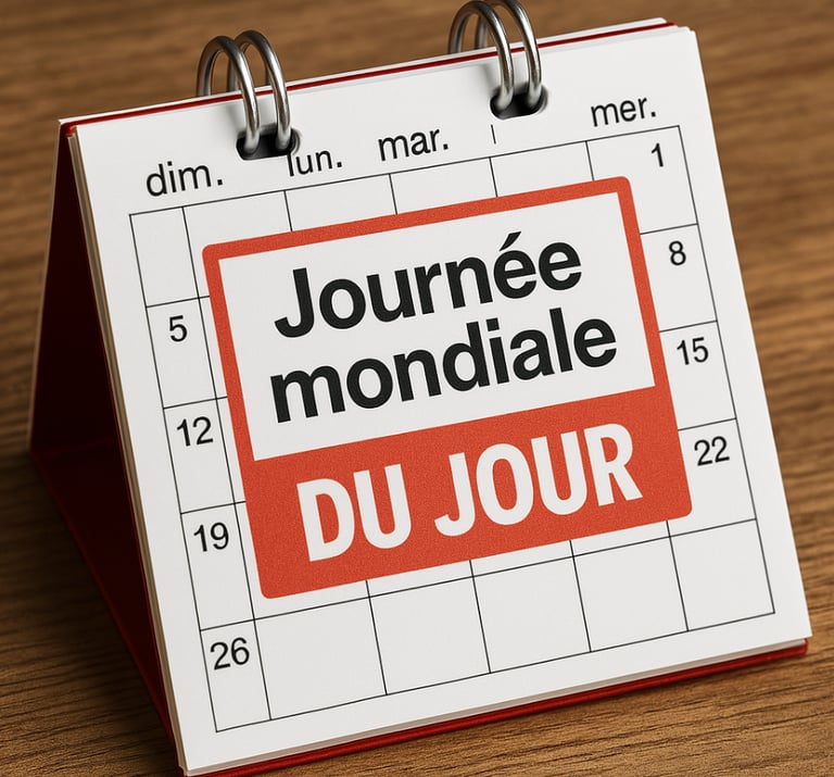 Calendrier - Journée mondiale du jour