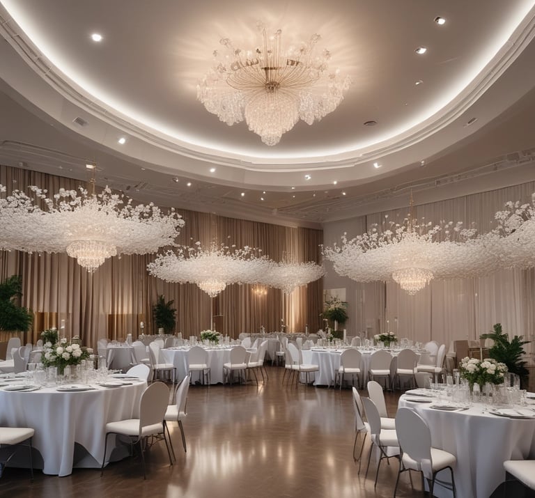 A luxurious bar features a beautiful chandelier.
