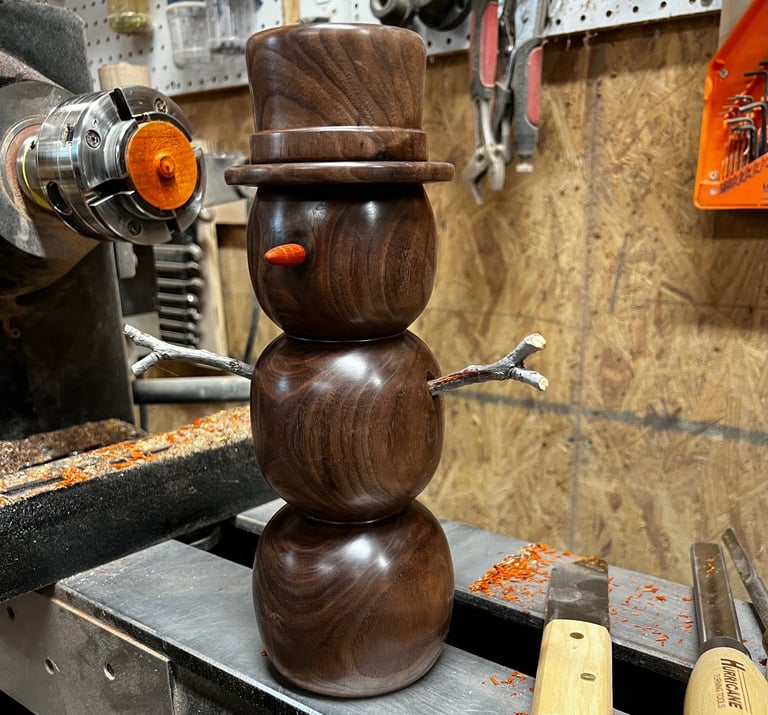 walnut snowman
