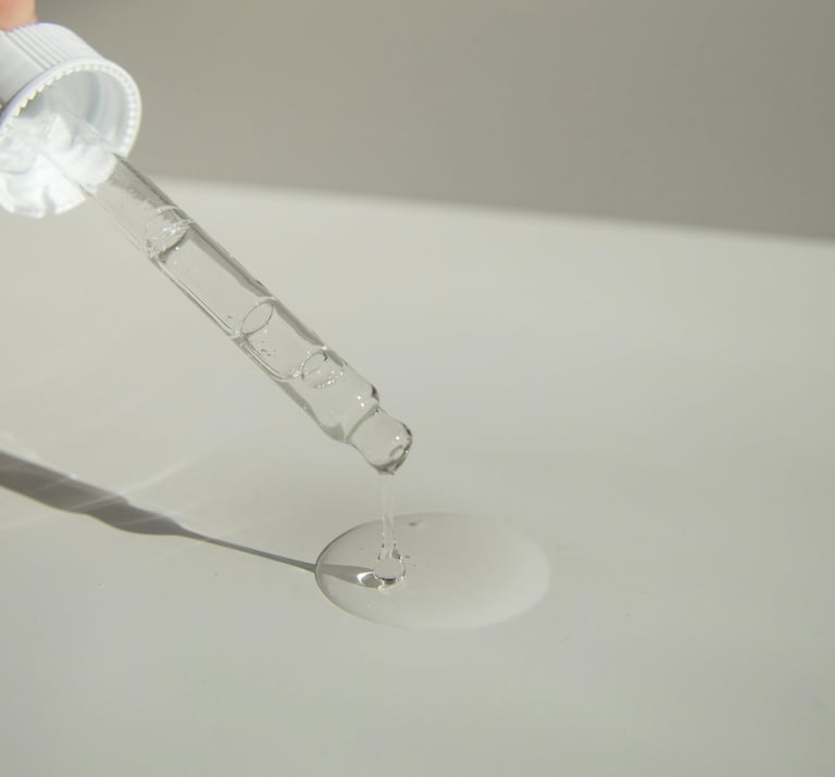 a person holding dropper with facial oil