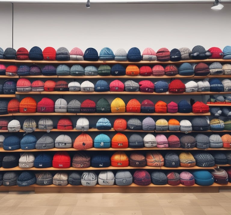 A cozy display of hoodies and sweatsuits hanging on rustic wooden hangers.