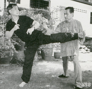 Sifu Cheong Wing Kwang with Sifu Ang Kee Kong