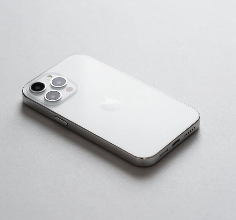 Commercial photography of a sleek minimalist tech gadget on a light gray surface. Precise focus and luxury feel with clean white lighting. International / Professional.