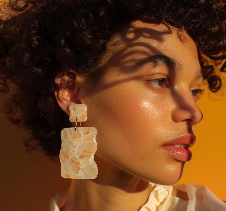 Faux Stone Chunky Earrings