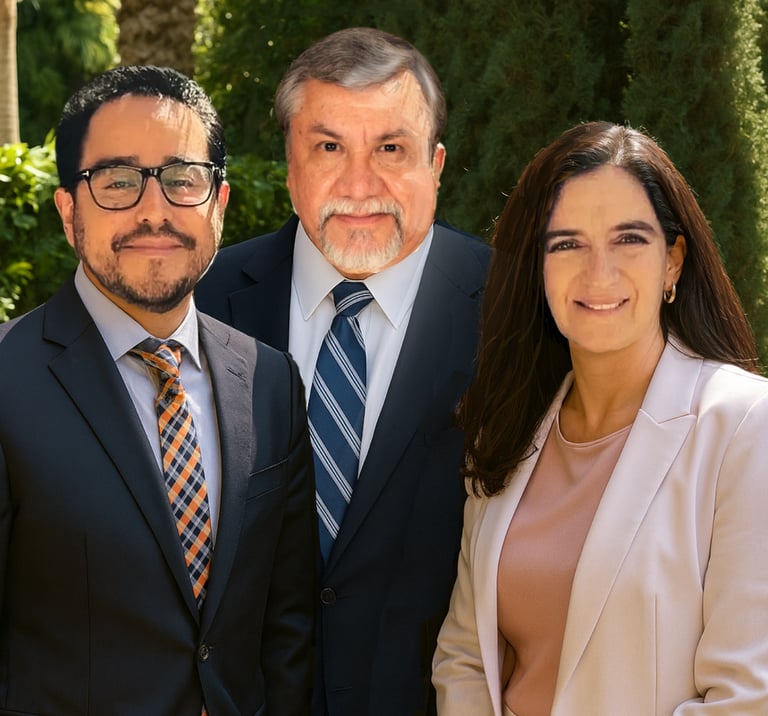 Alejandra Seluja, Luis Caballero, and Larry Garcia, the three founding partners of CDCG