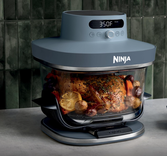 Ninja Crispi air fryer on a kitchen counter for healthy, non-toxic cooking.