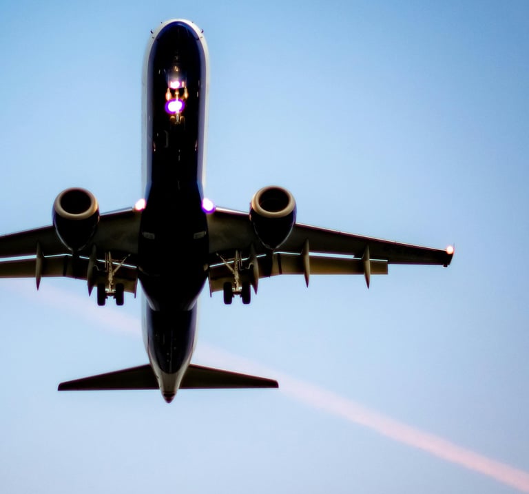 Grande avião nos céus